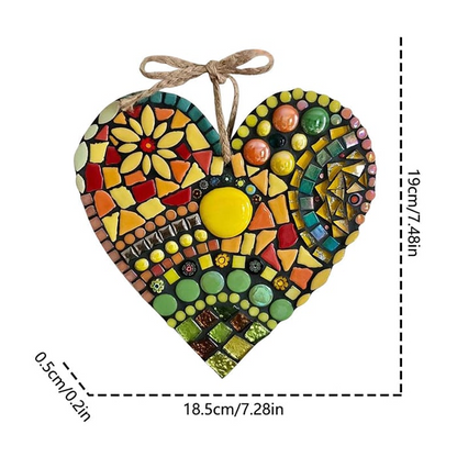 💗 Large Garden Mosaic Heart Decoration