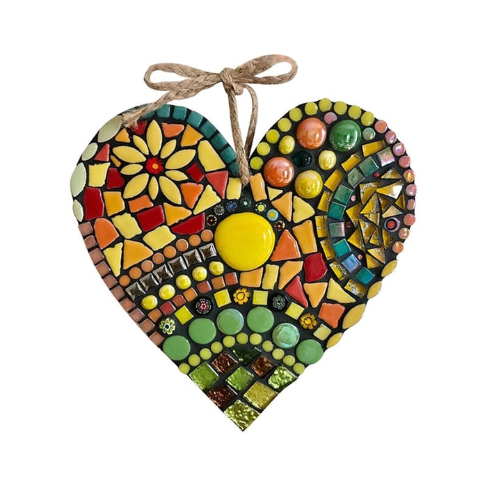 💗 Large Garden Mosaic Heart Decoration